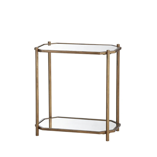 Marley Brass & Glass Accent Table