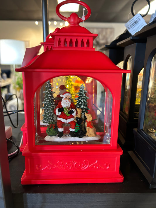 Santa With Dogs Snow Globe