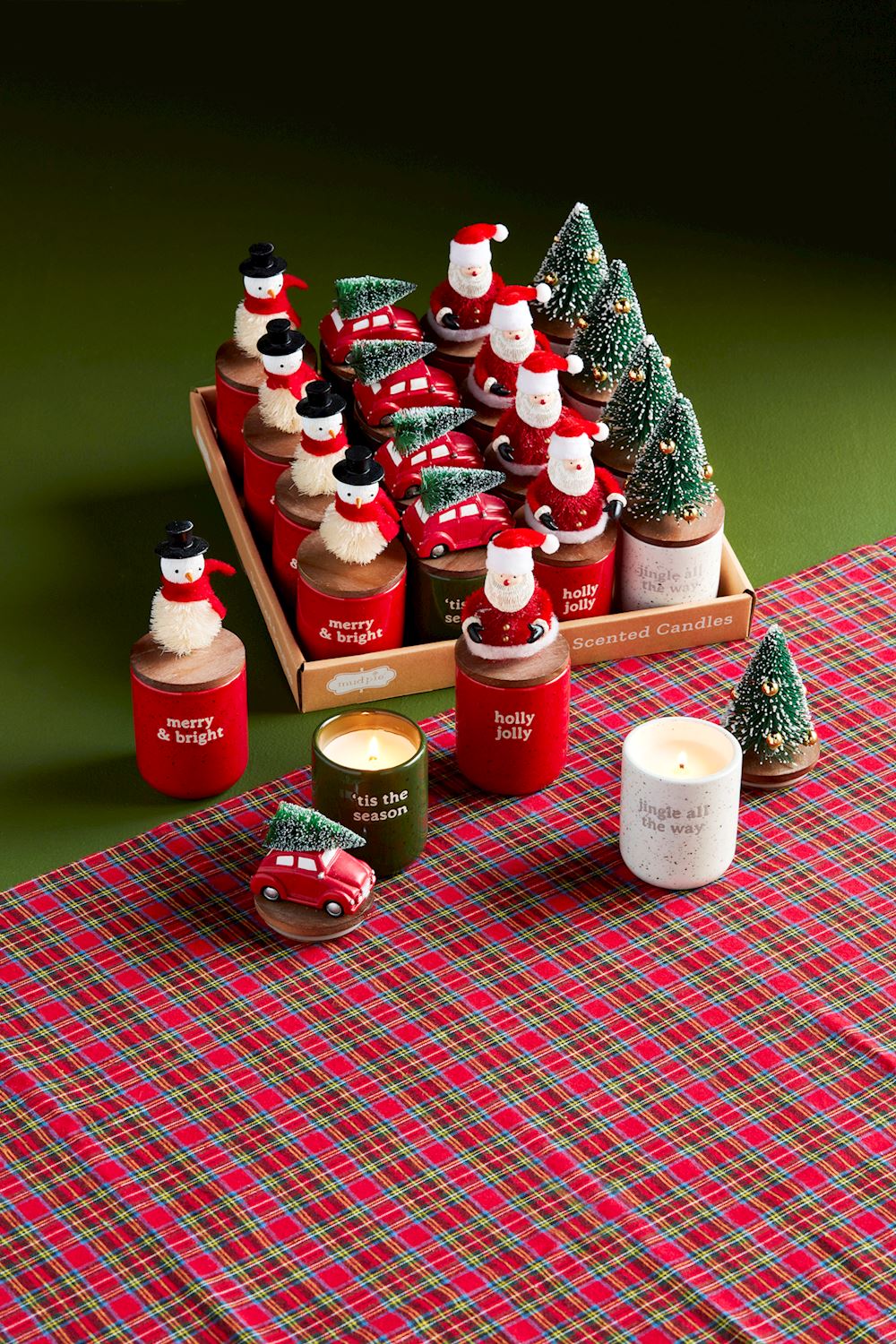 Christmas Bottlebrush Candles