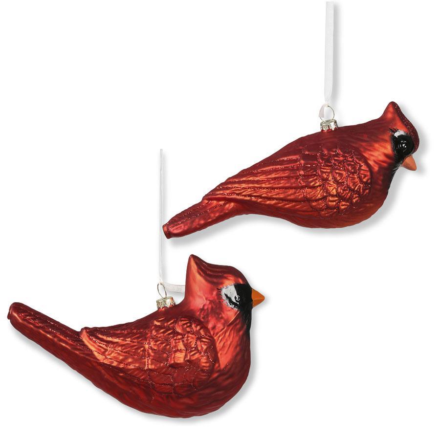 Red Glass Cardinal Ornament