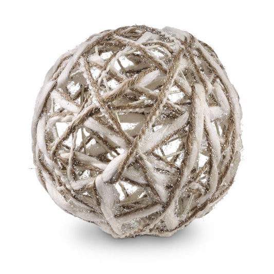 6" Cream & Tan Yarn Ball