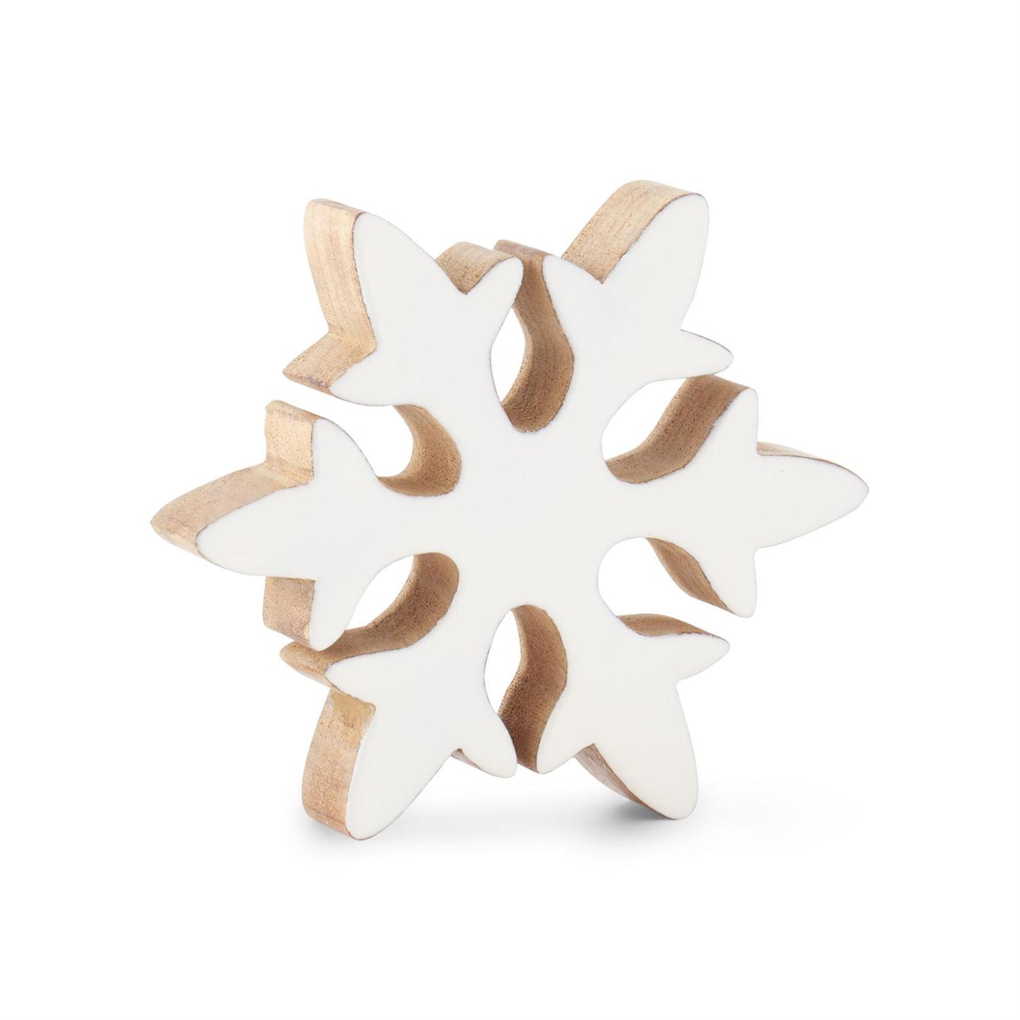 White Enameled Snow Flakes