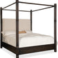 Rattan Upholstered King Bed