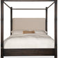 Rattan Upholstered King Bed