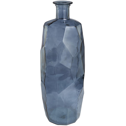 Blue Cylinder Glass Vase