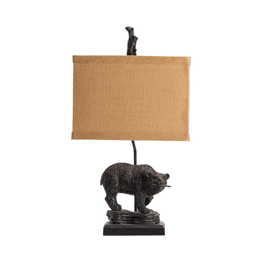 Crestview Fishing Bear Table Lamp