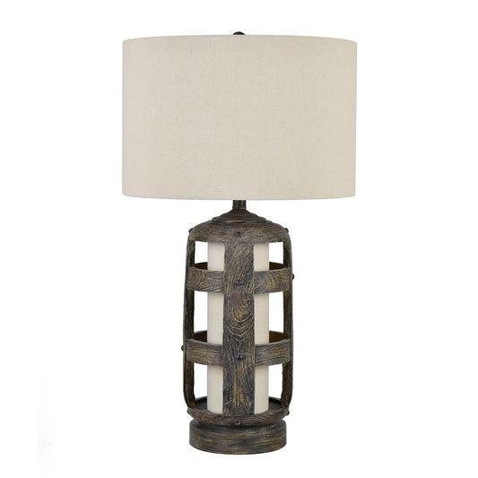 Crestview Hayward Open Windows Table Lamp with Nightlight