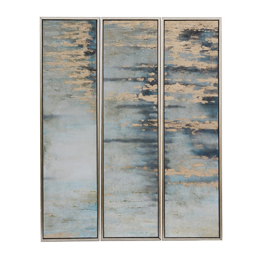 Crestview Azure Skies Wall Art Set of 3