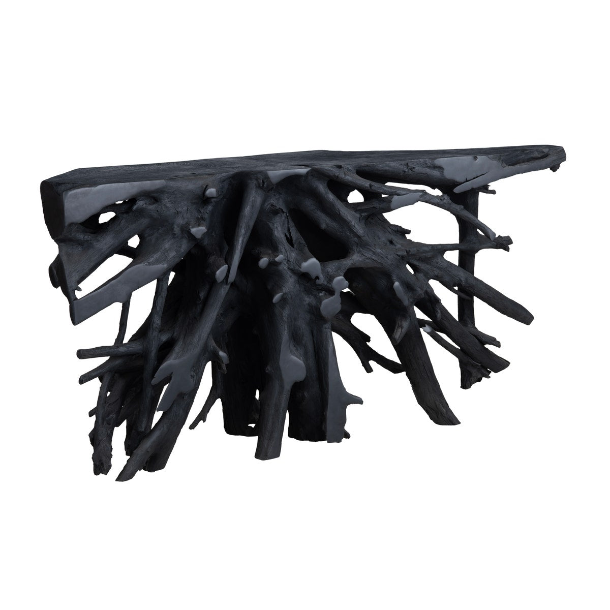 Crestview Collection Batu Black Teak Root Console Table CVFDR1018