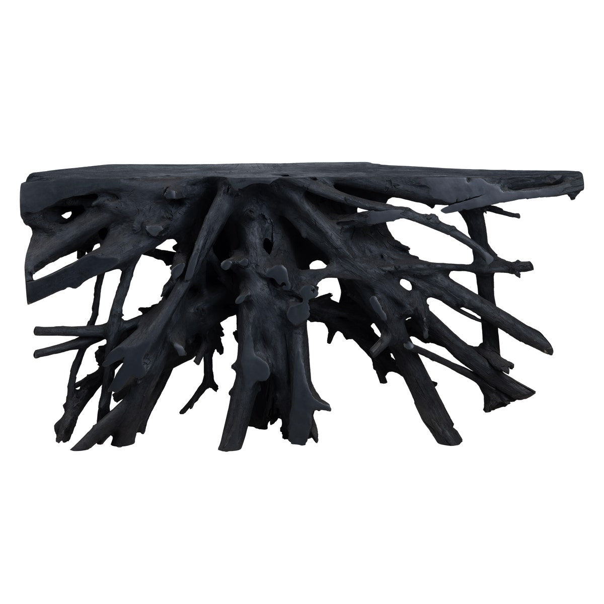 Crestview Collection Batu Black Teak Root Console Table CVFDR1018