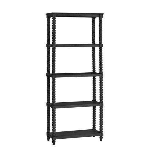 Crestview Collection Meridian 4 Shelf Black Etagere CVFDR1025