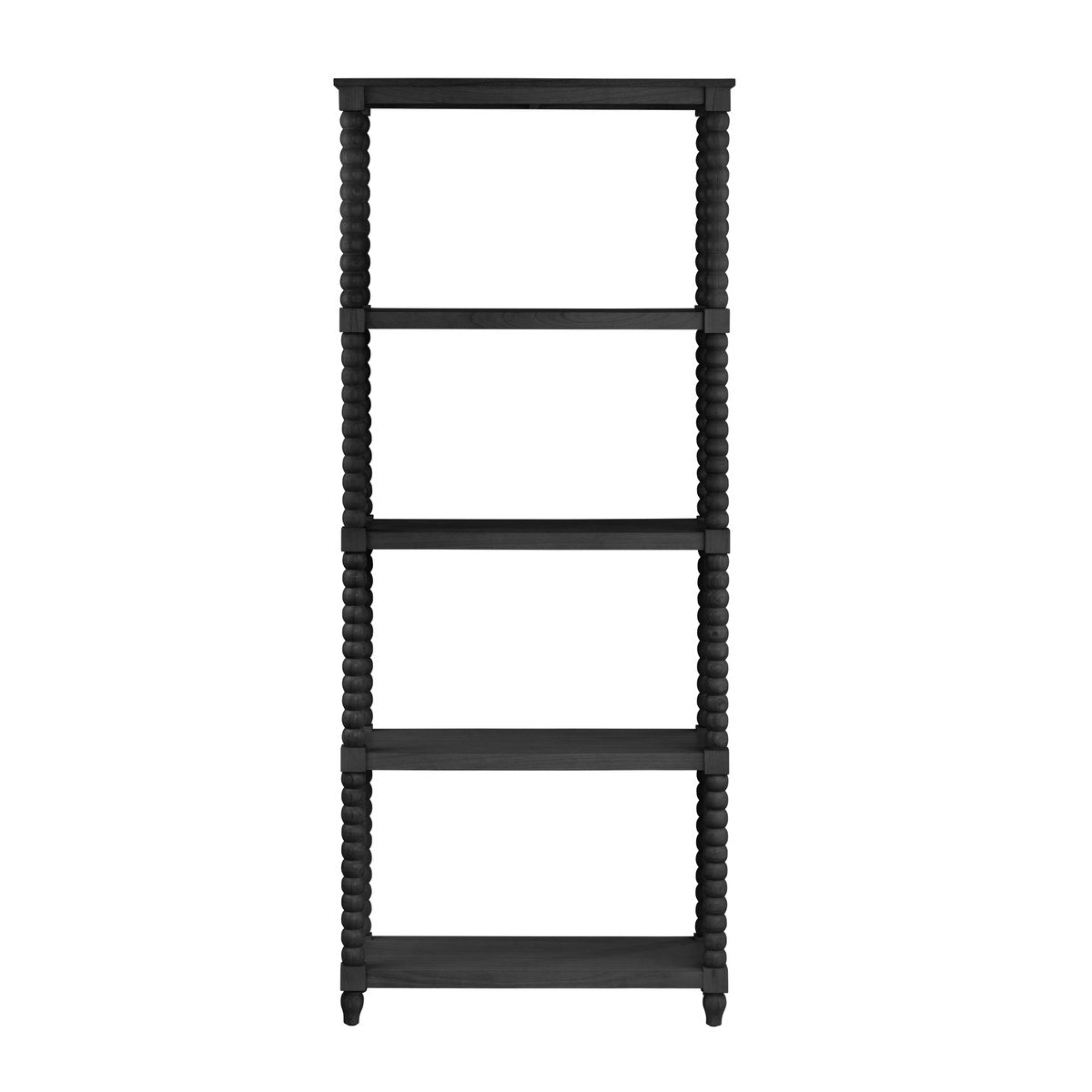 Crestview Collection Meridian 4 Shelf Black Etagere CVFDR1025