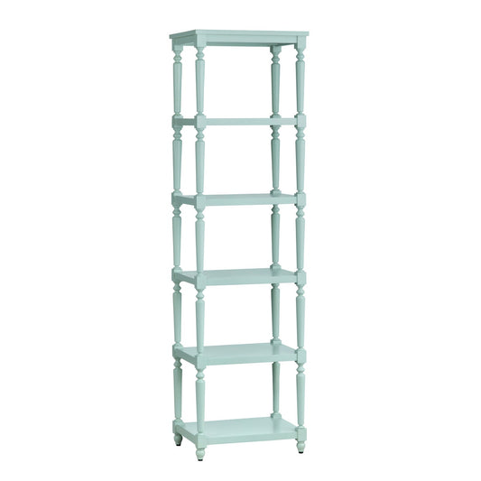 Crestview Collection Evermore 5 Shelf Turquoise Etagere CVFDR1029