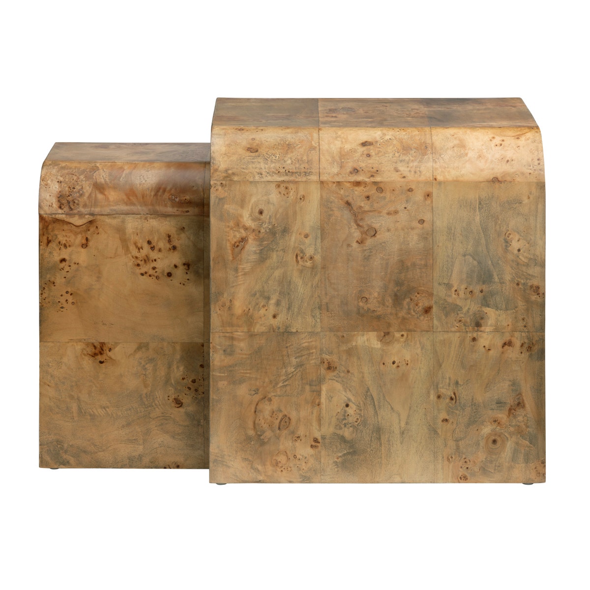 Crestview Collection S/2 Richmond Mappa Burl Nested Table CVFDR1036