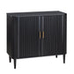 Crestview Collection Camden Black Two Door Cabinet CVFDR1040