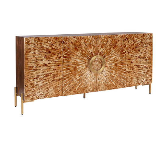 Crestview Collection Safari Bone Inlay Sideboard CVFNR4597