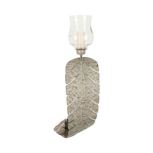 Crestview Large Palmetto Palm Leaf Wall Sconce