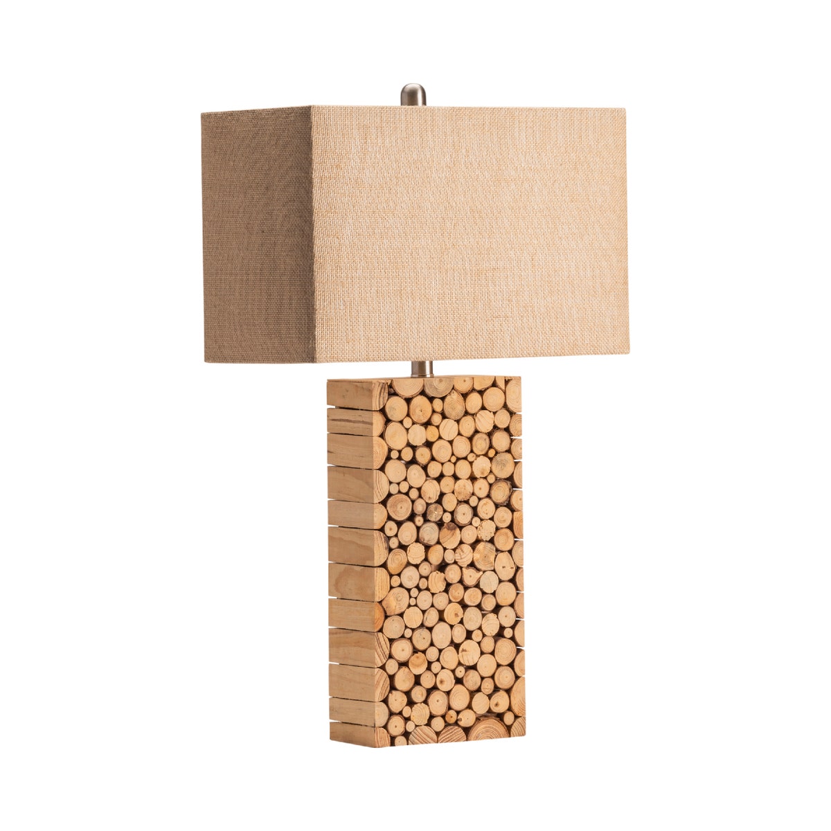 Crestview Stacked Wood Table Lamp