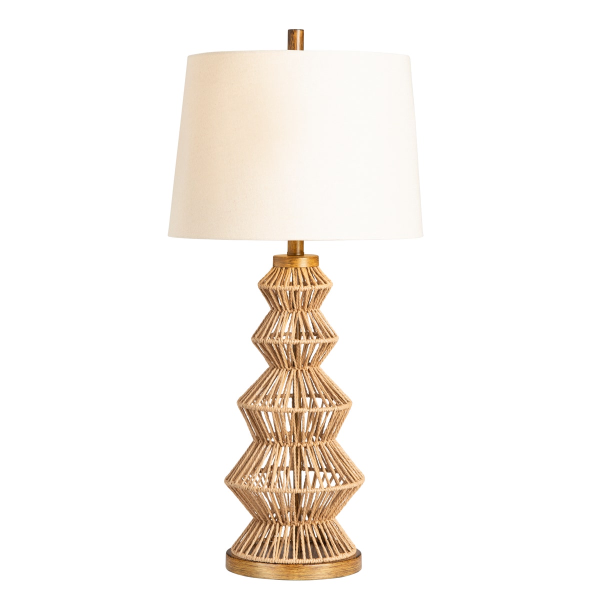 Crestview Adler Turreted Woven Table Lamp