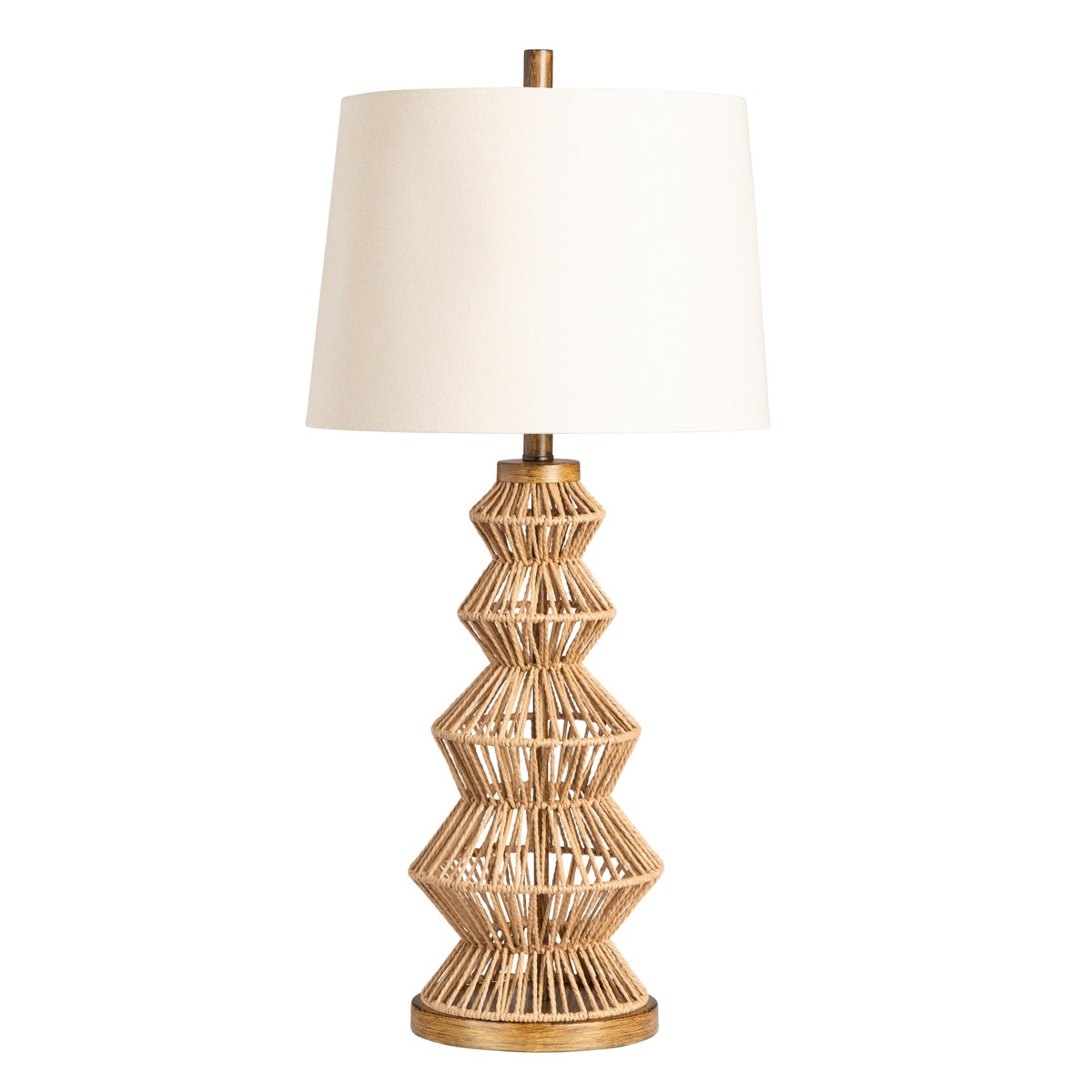 Crestview Adler Turreted Woven Table Lamp