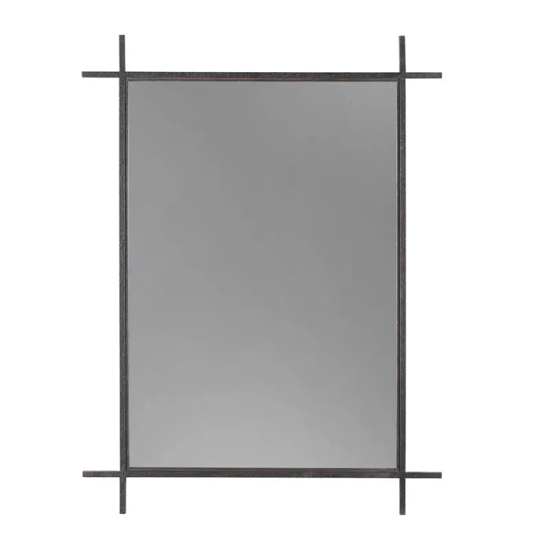 Black Hammered Mirror