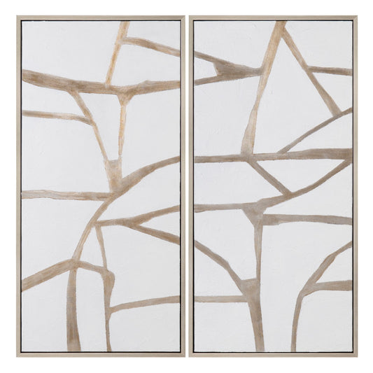 Crestview Silverlines Wall Art - Set of 2