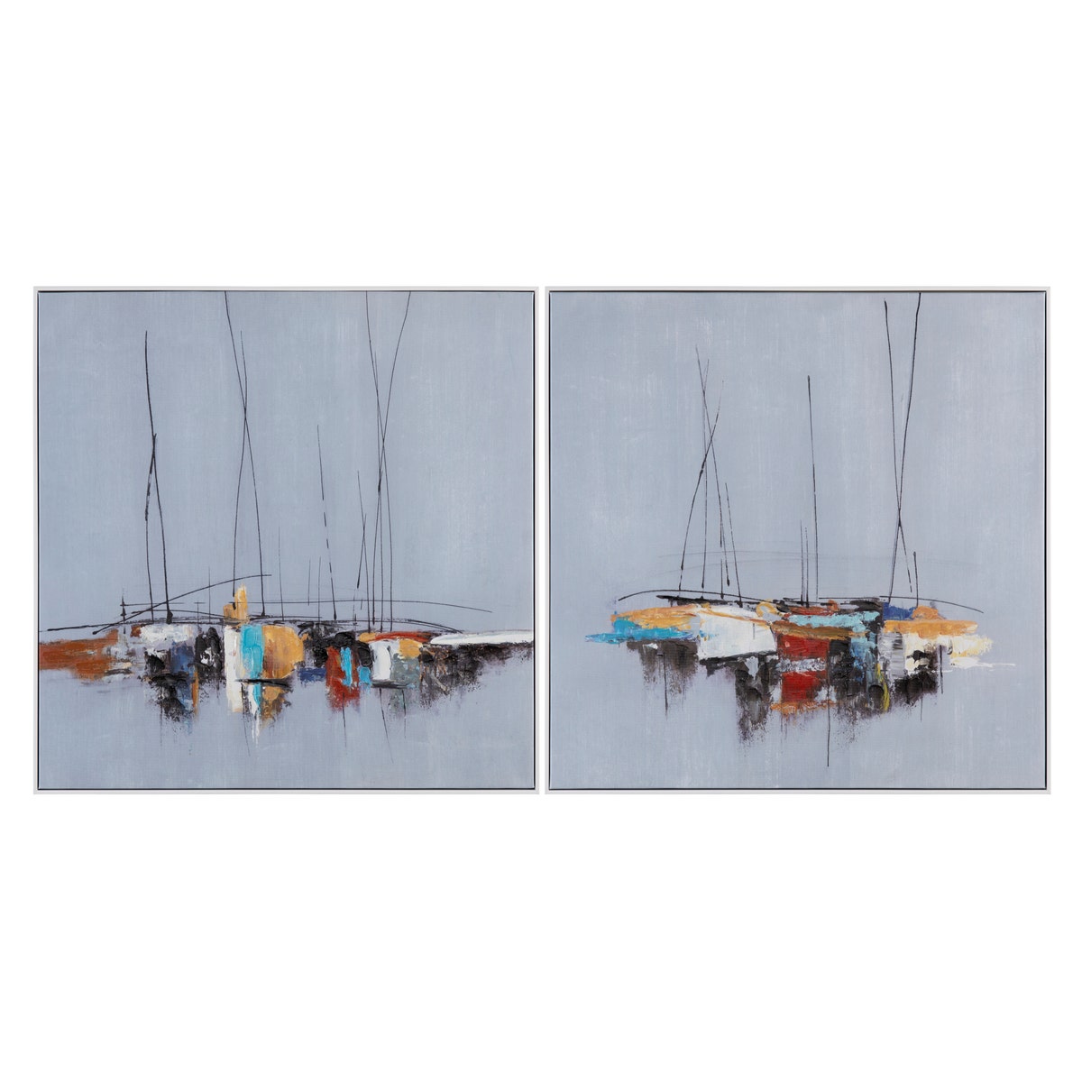 Crestview Oxford Sails Wall Art - Set of 2