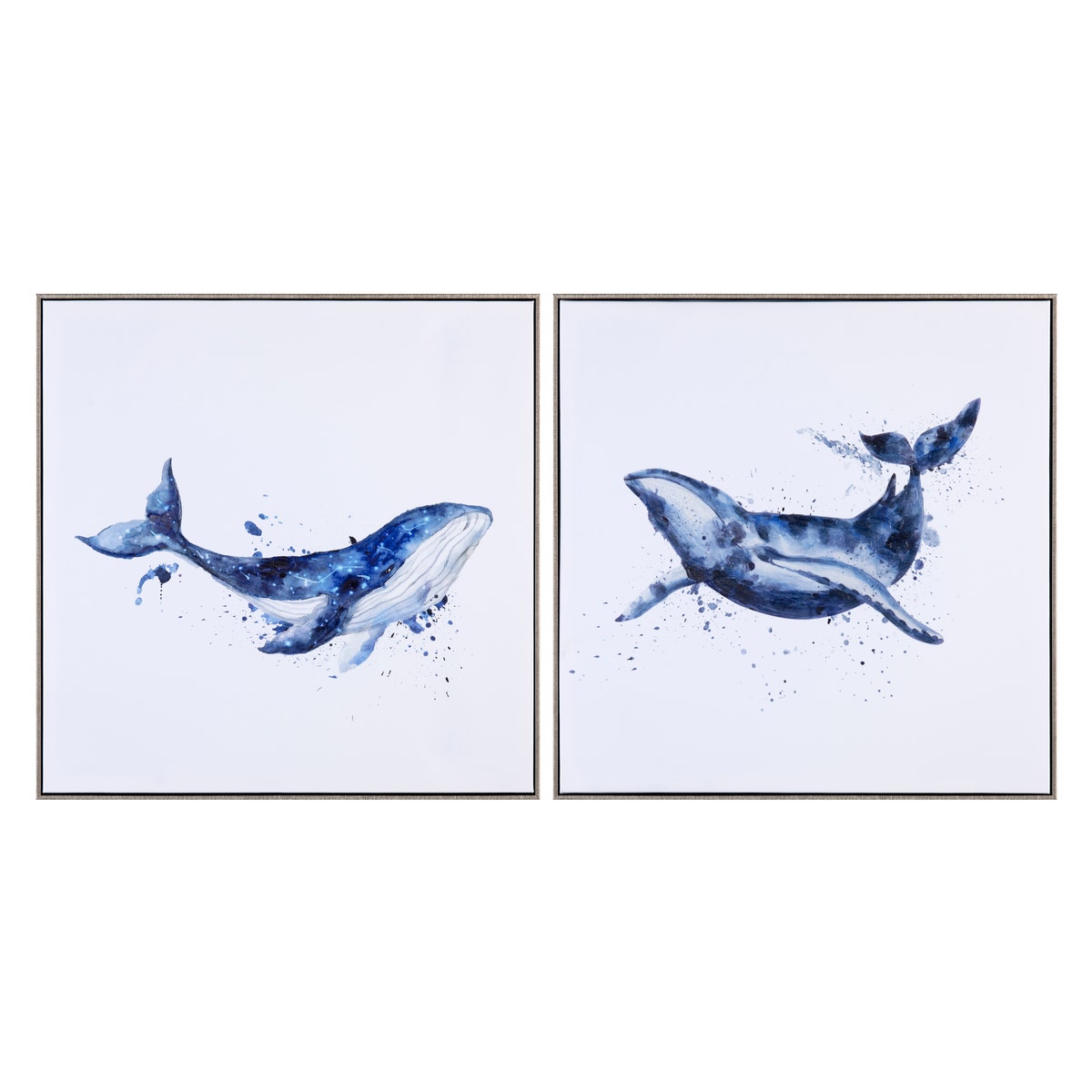 Crestview Whales Tails Wall Art - Set of 2