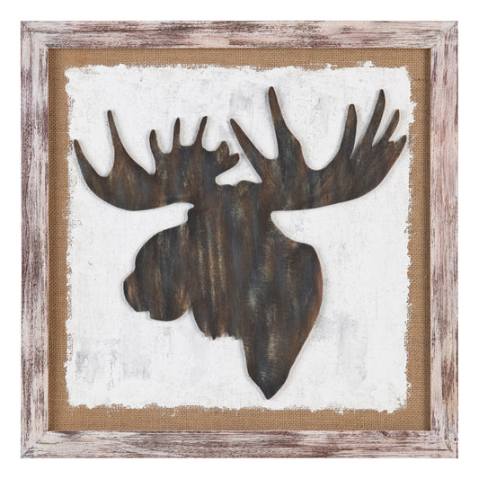 Crestview Rustic Moose Silhouette Wall Art