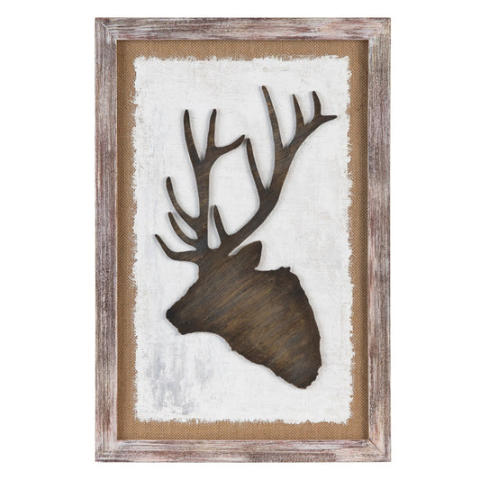 Crestview Rustin Elk Silhouette Wall Art