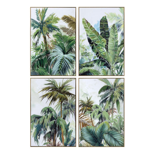 Crestview Palms And Ferns Wall Art - Set of 4