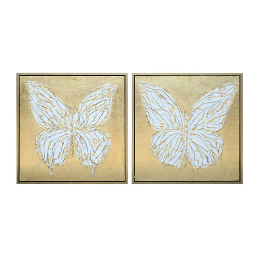 Crestview Butterfly Fly Away Wall Art - Set of 2