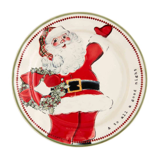 Vintage Santa Salad Plates