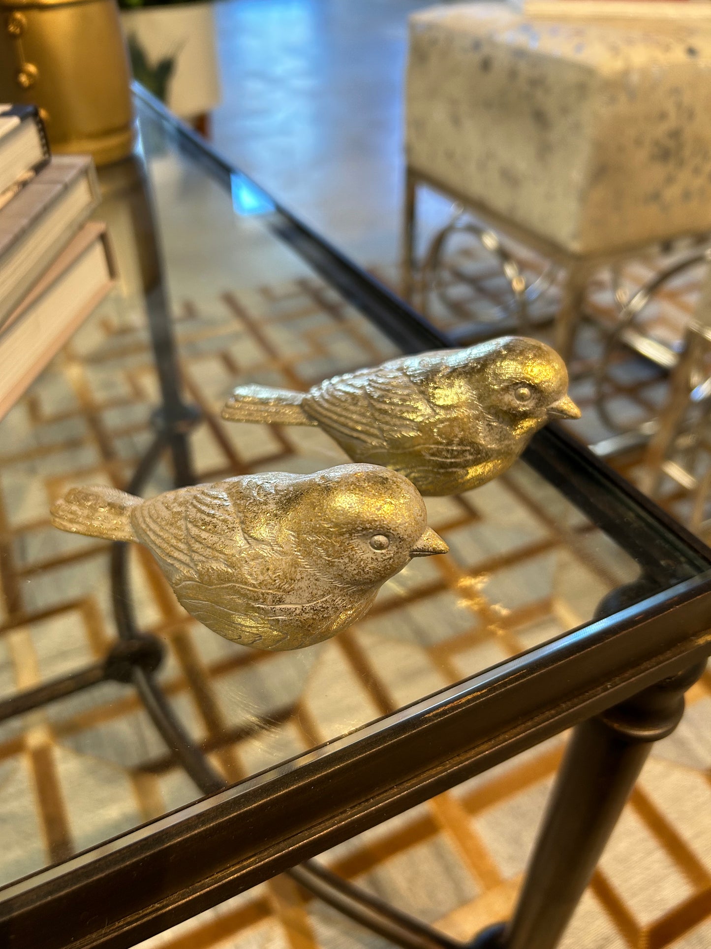 Gold Birds Set of 2