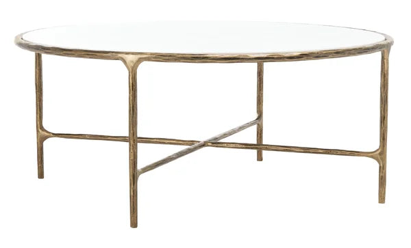 Gold Metal Marble Coffee Table