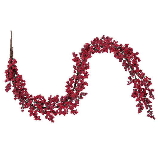 5' Red Ice Berry Garland