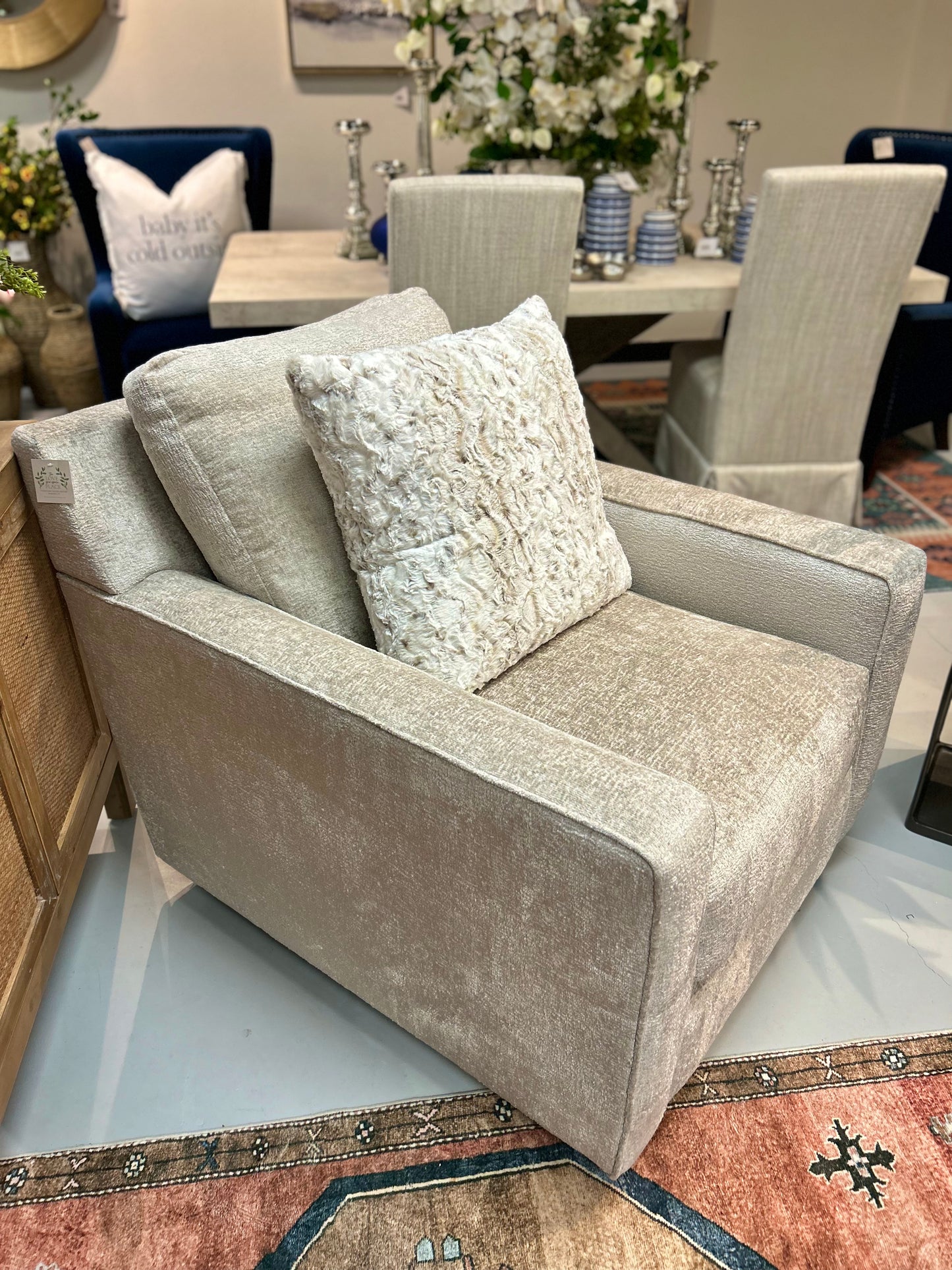 Swivel Chair Lavish Stone