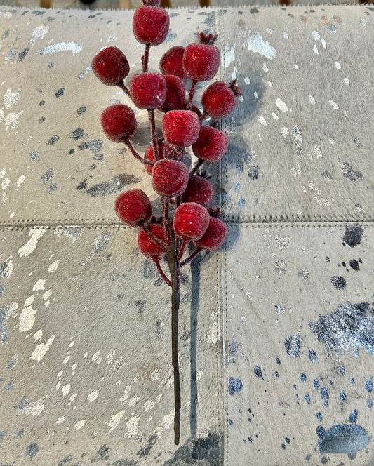 Iced Red Berries 12"