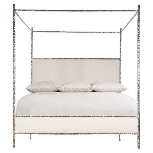 Hammered Steel King Bed