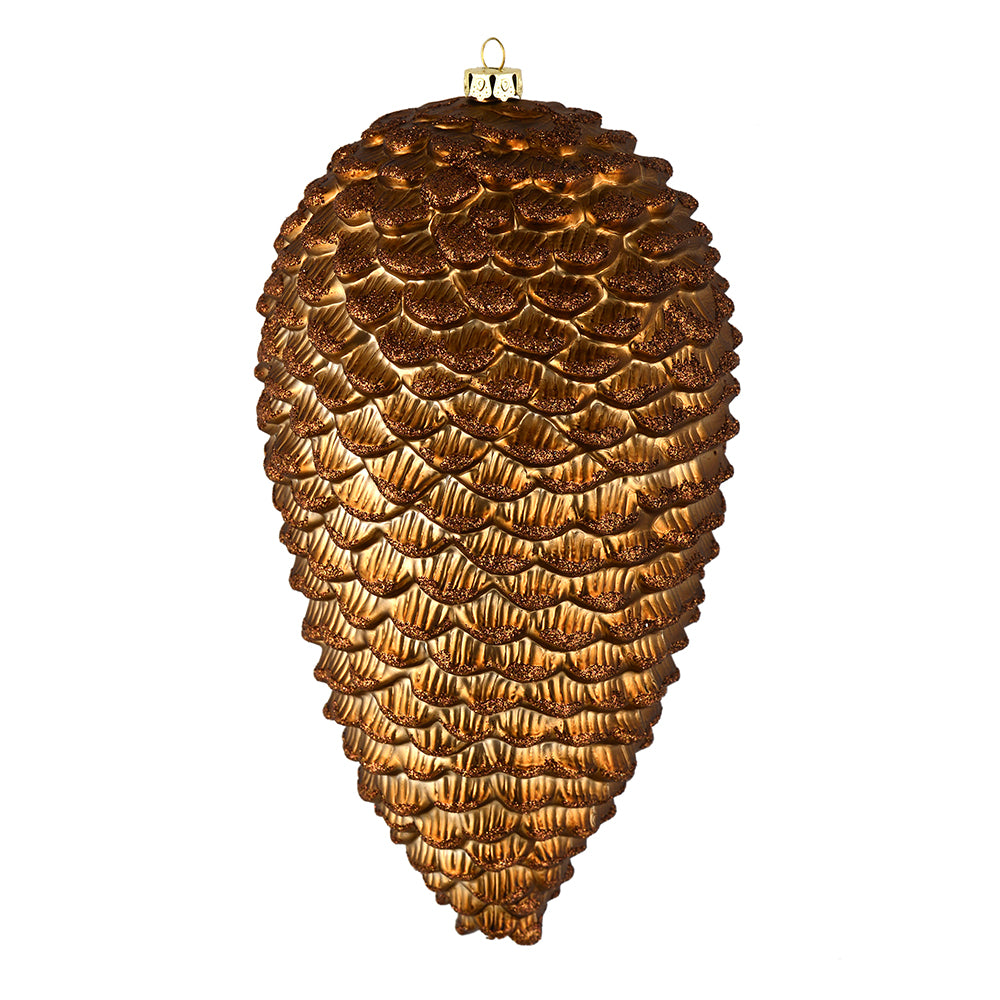 10" Matte Glitter Pinecone