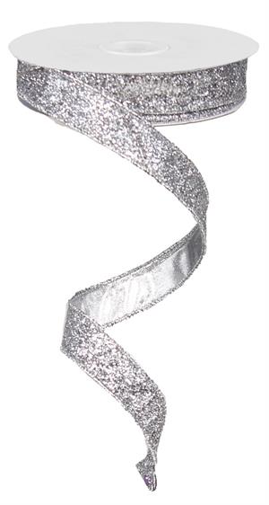 Silver Glitter Ribbon