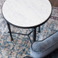 Tetra 18"Marble & Iron Table