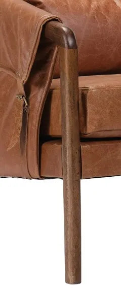 Alexi Brown Leather Side Chair