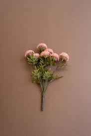 Bundle of Artificial Light Pink Ball Dahlias