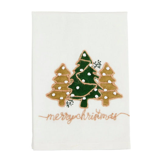 Christmas Velvet Applique Towel