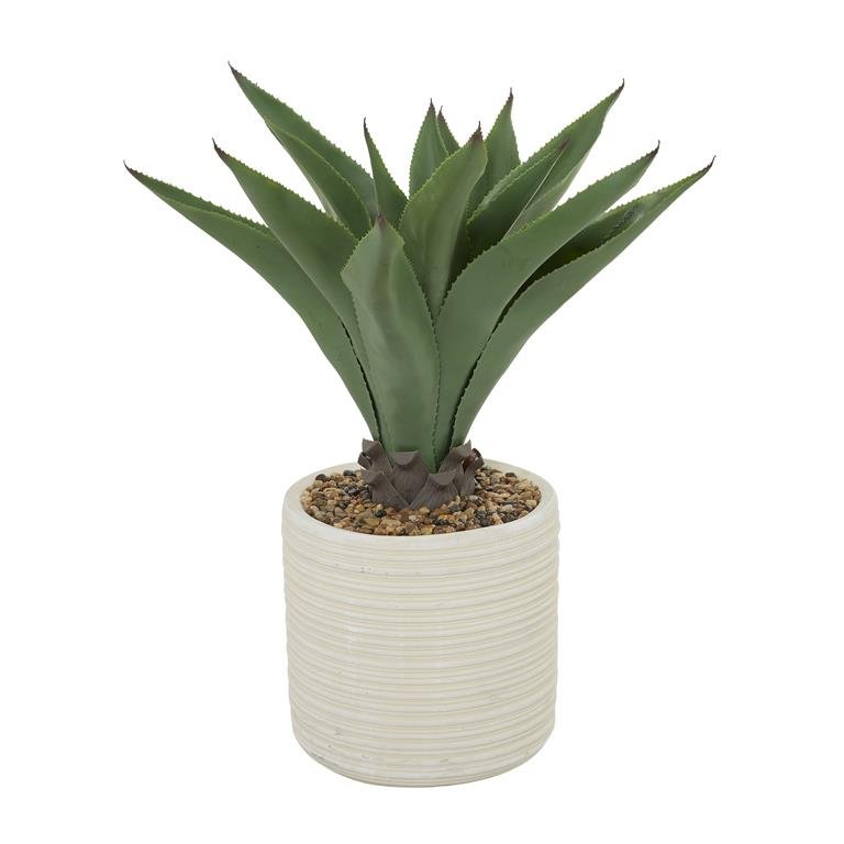 Agave Faux Plant with Ceramic Pot