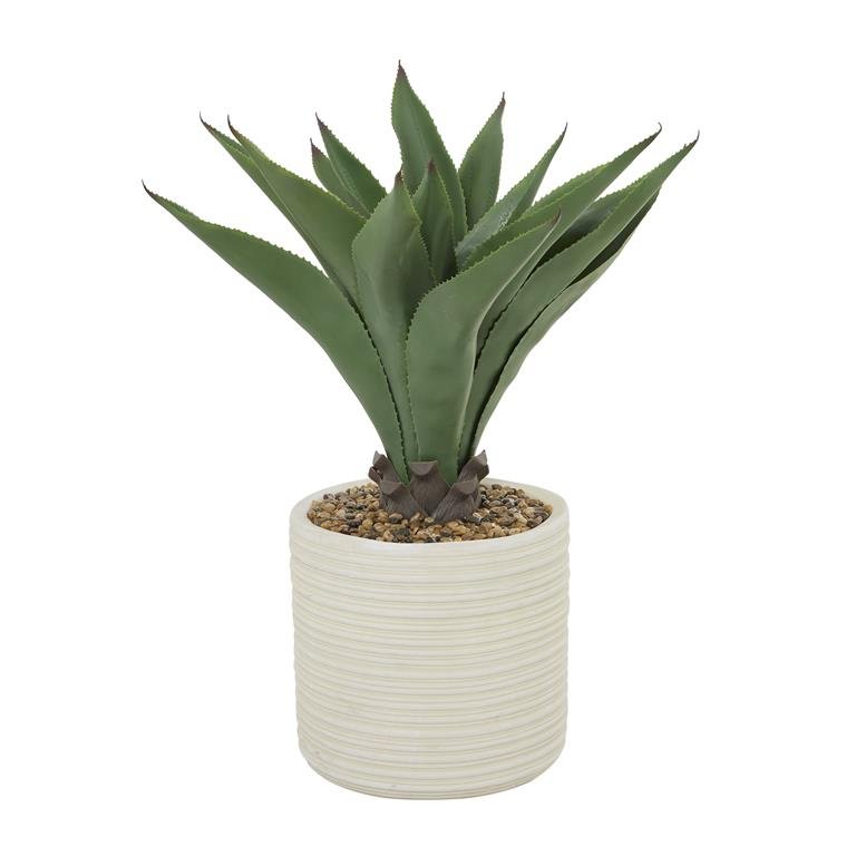 Agave Faux Plant with Ceramic Pot