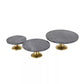 Black Cake Stand with Gold Base