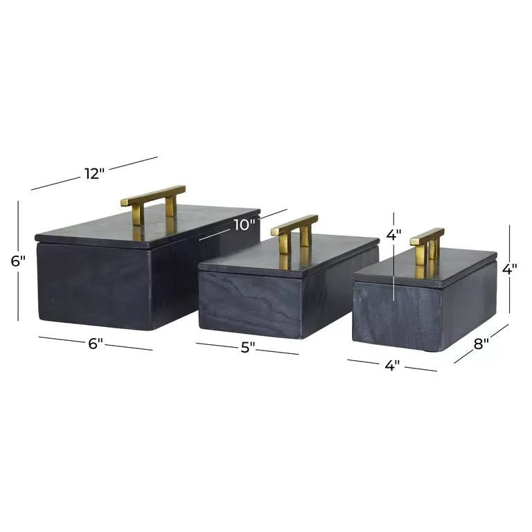 Black Marble Box's Set of 3