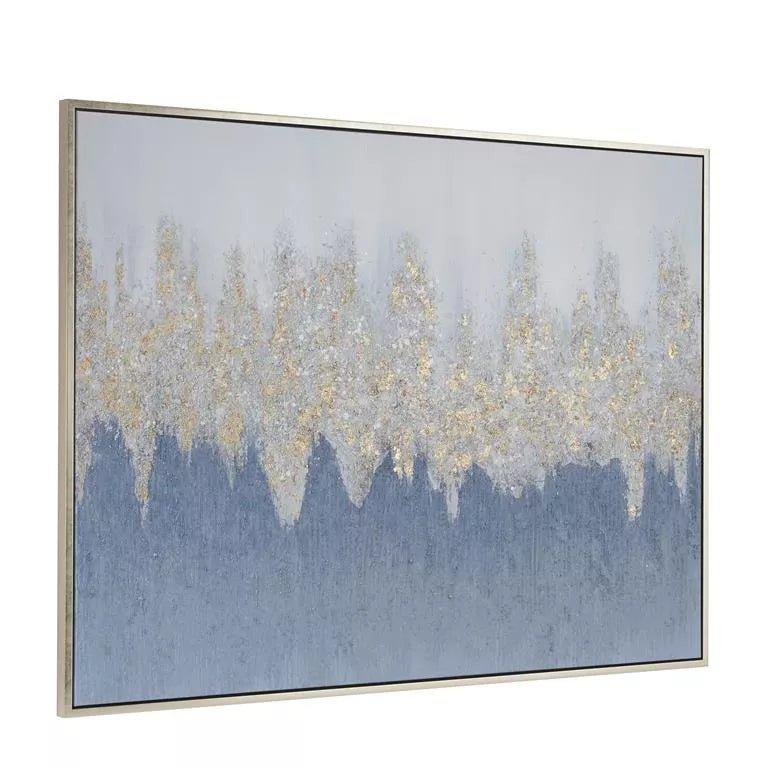 Blue Canvas Geode Framed Wall Art
